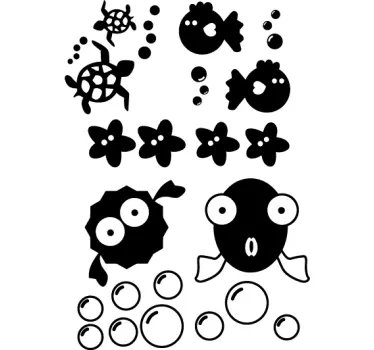 Meerestiere Unterwasser Aufkleber - TenStickers