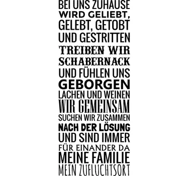 Meine Familie Wandtattoo - TenStickers