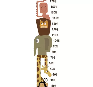 Messlatte Dschungeltiere - TenStickers