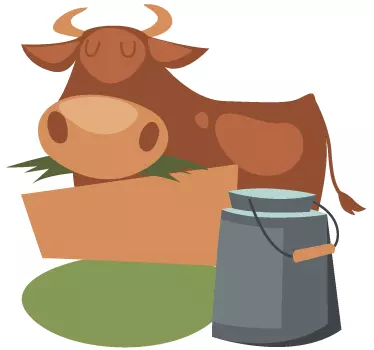 Milchkuh Bauernhof Aufkleber - TenStickers