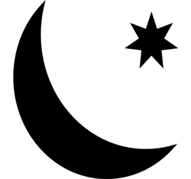 Mond und Stern Sticker - TenStickers