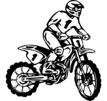Motocross Fahrer Wandtattoo - TenStickers