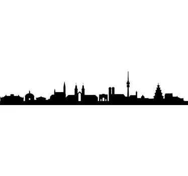 München Skyline Aufkleber - TenStickers