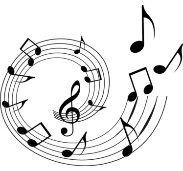 Notenlinien Spirale Aufkleber - TenStickers