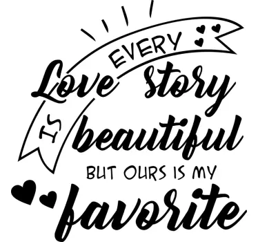 Herz Sticker Wandspruch Liebe Lovestory - TenStickers