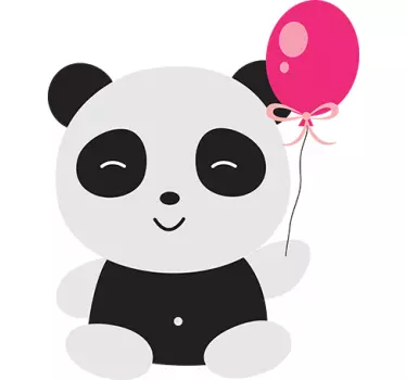 Panda mit Ballon Wandtattoo - TenStickers