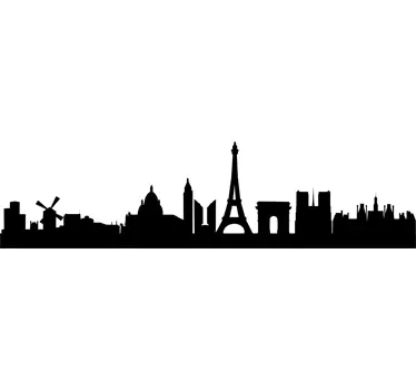 Paris Skyline Aufkleber - TenStickers