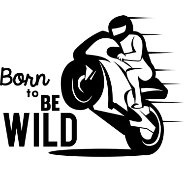 Aufkleber Motorrad Born to be Wild - TenStickers