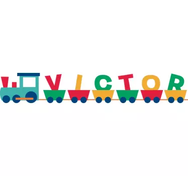 Personalisierbarer Kinderzug Wandtattoo - TenStickers