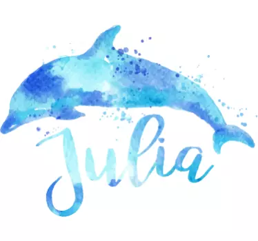 Personalisierbares Delphin Wasser Textur Wandtattoo - TenStickers