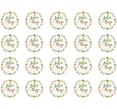 Personalisierte blumen, die aufkleber wedding sind - TenStickers
