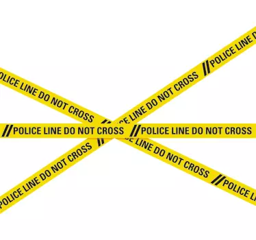 Polizeilinie kreativer Türaufkleber - TenStickers