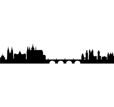 Prag Skyline Aufkleber - TenStickers