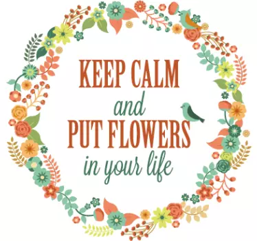 Put flower in your life Aufkleber - TenStickers