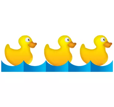 Bordüre Quietscheentchen Wandtattoo Badezimmer - TenStickers