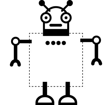 Roboter Lichtschalter Aufkleber - TenStickers