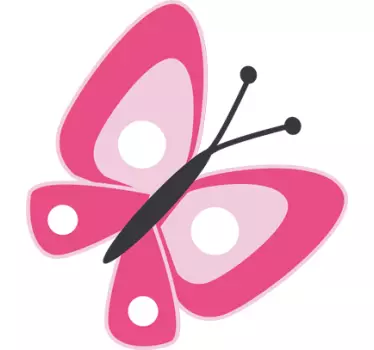 Wandtattoo Schmetterling rosa-pink - TenStickers