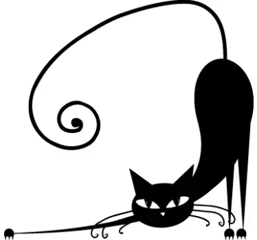 Sich steckende Katze als Aufkleber - TenStickers