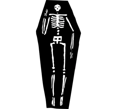 Skelett im Sarg Kühlschrank Folie - TenStickers