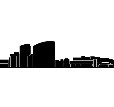 Wandtattoo Skyline urbane stadtsilhouette - TenStickers