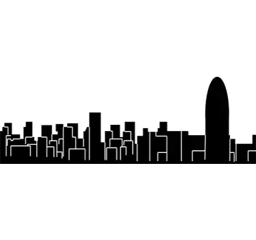 Skyline Barcelona Aufkleber - TenStickers