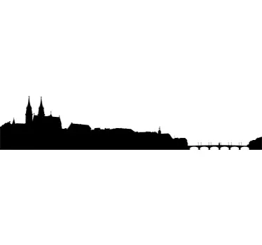 Wandtattoo Wohnzimmer Skyline Basel - TenStickers