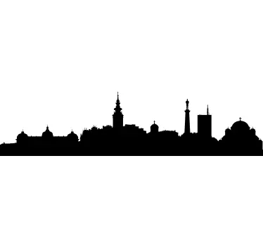 Skyline Belgrad Wandtattoo - TenStickers
