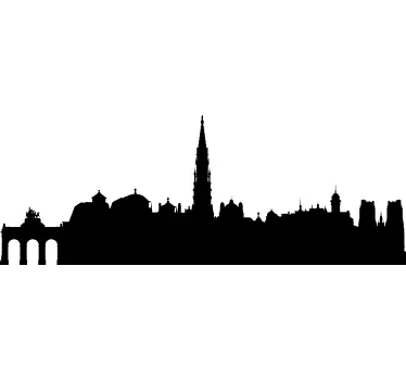 Skyline Brüssel Wandtattoo - TenStickers