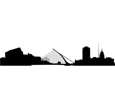 Skyline Dublin Wandtattoo - TenStickers