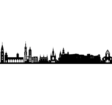 Skyline Krakau Wandtattoo - TenStickers