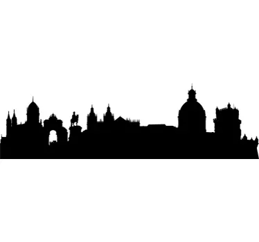 Skyline Lissabon Wandtattoo - TenStickers