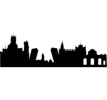Skyline Madrid Wandtattoo - TenStickers