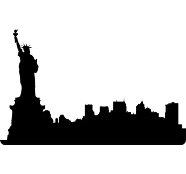 Skyline New York Laptop Aufkleber - TenStickers