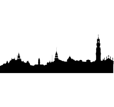 Skyline Porto Wandtattoo - TenStickers