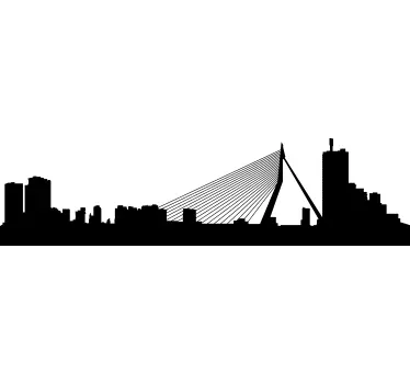 Skyline Rotterdam Wandtattoo - TenStickers