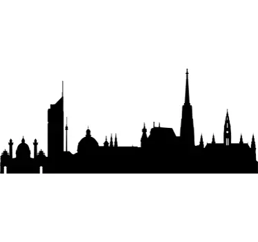 Skyline Wien Wandtattoo - TenStickers