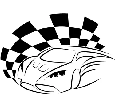Sticker Autorennen - TenStickers