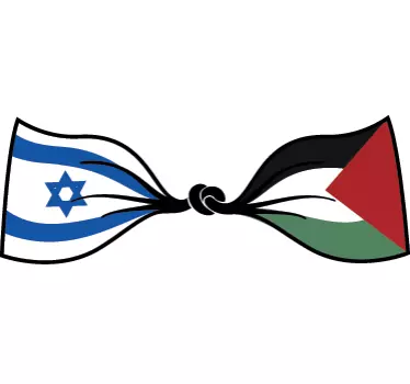 Sticker Israel Palestina Flagge - TenStickers