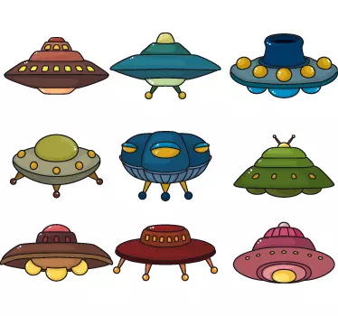 Sticker Set UFOs - TenStickers