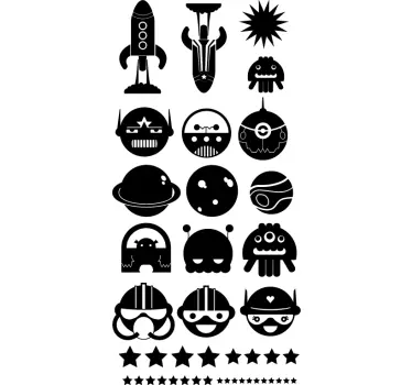 Sticker Set Weltraum - TenStickers