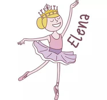 Sticker Tanzen Anpassbare Ballerina - TenStickers