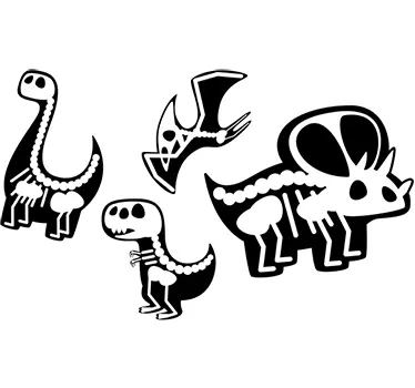 Wandtattoo Dinosaurier Skelette - TenStickers
