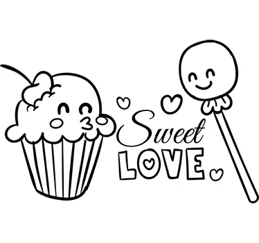 Sweet Love Aufkleber - TenStickers