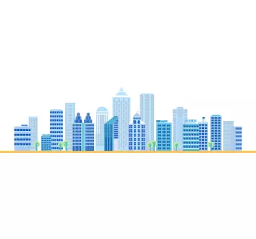 Tag Skyline Aufkleber - TenStickers