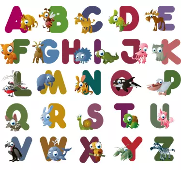Tier Alphabet Aufkleber - TenStickers