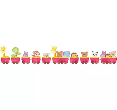 Tier zug Kinder Wandtattoo - TenStickers