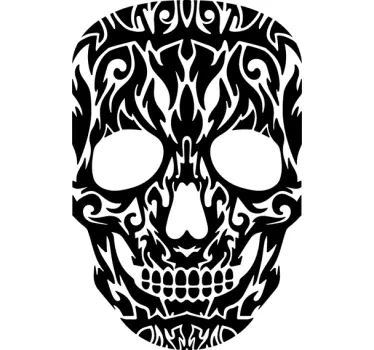 Wandtattoo wohnzimmer tribal totenkopf - TenStickers