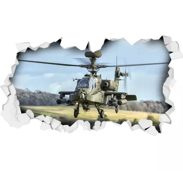 Tuning Aufkleber hubschrauber durchbricht - TenStickers