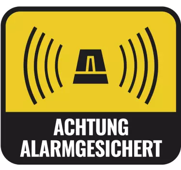 Alarmgesichert Warnung kreativer Türaufkleber - TenStickers