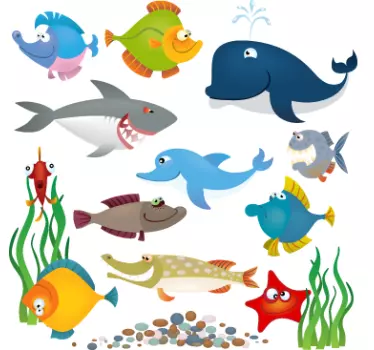 Unterwasserwelt Aufkleber - TenStickers